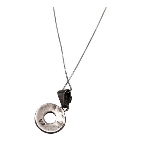 Peruvian Incas 950 Silver Multi-Stone Chakana Pendant Necklace Chain Choker - Picture 2 of 4